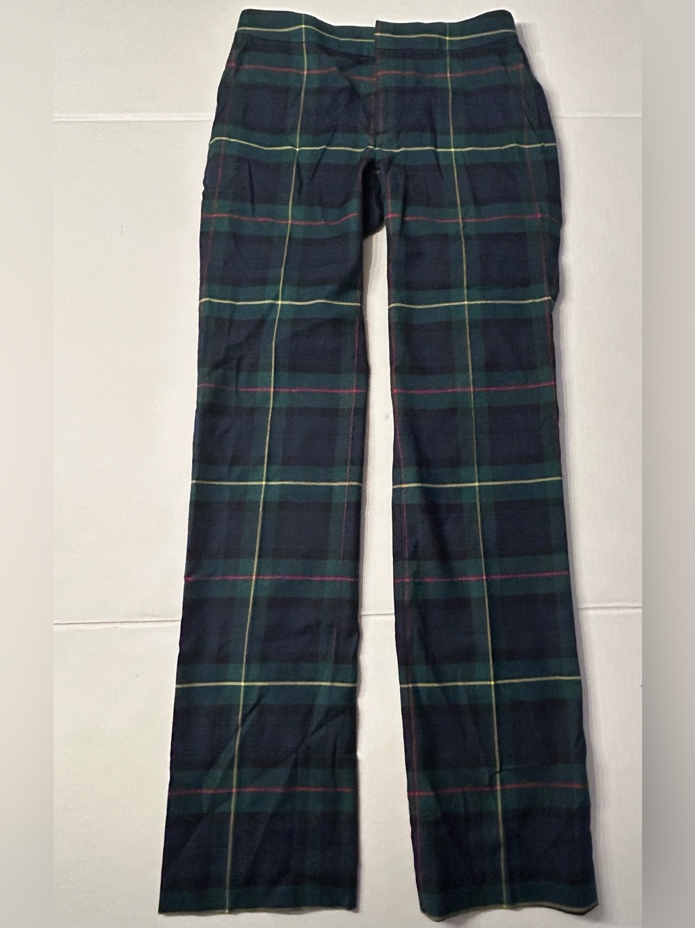 Lauren Ralph Lauren Straight Leg Pants Wool Blend Tartan Plaid Women’s Size 00
